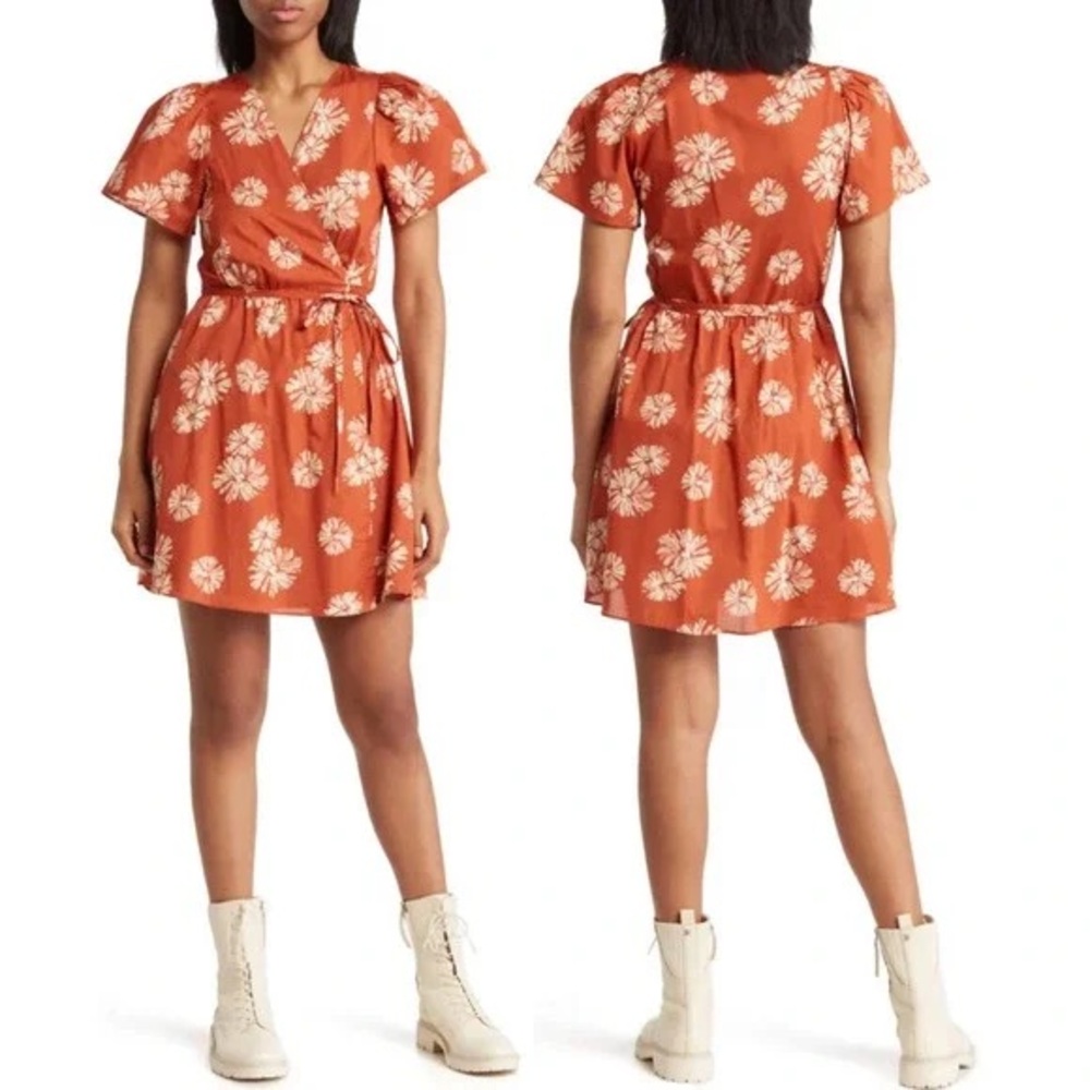 Madewell Floral Print Wrap Dress